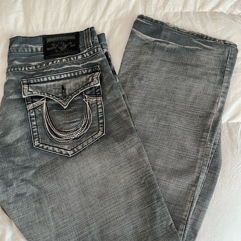 True religion jeans. Beautiful stitch details.